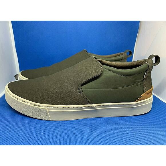 TOMS Paxton Suede Water Resistant Olive Green Slip On Boots Shoes Men's Sz 12 - Picture 1 of 10